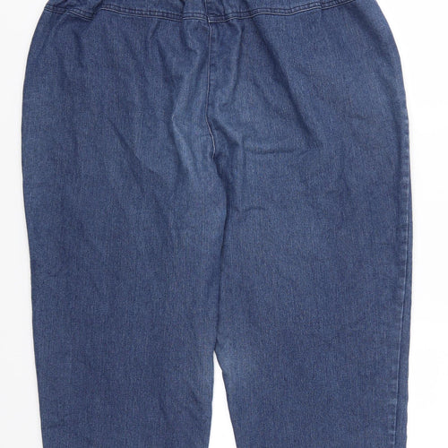 Country Rose Womens Blue  Denim Cropped Jeans Size 36 in L21 in