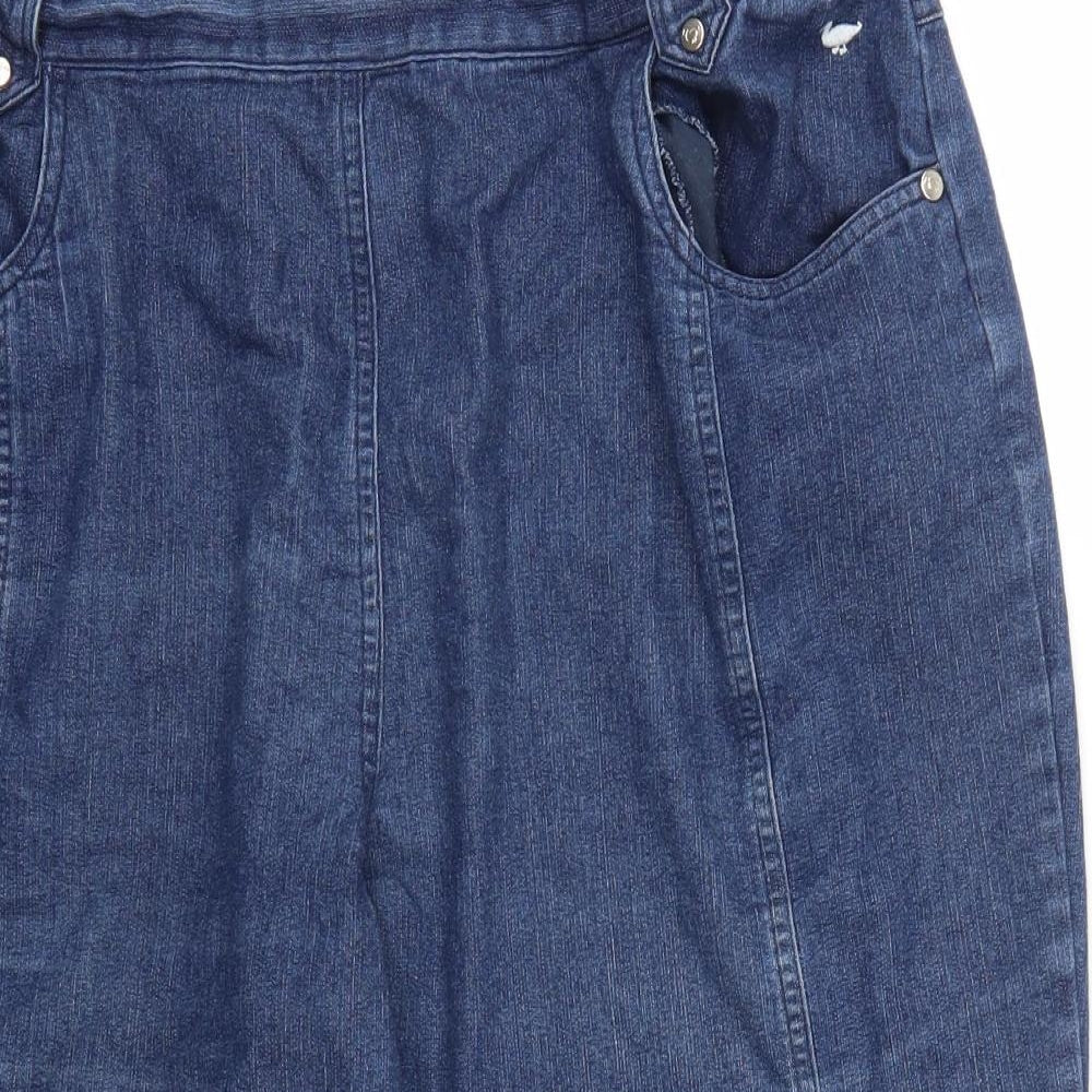 Country Rose Womens Blue  Denim Cropped Jeans Size 36 in L21 in