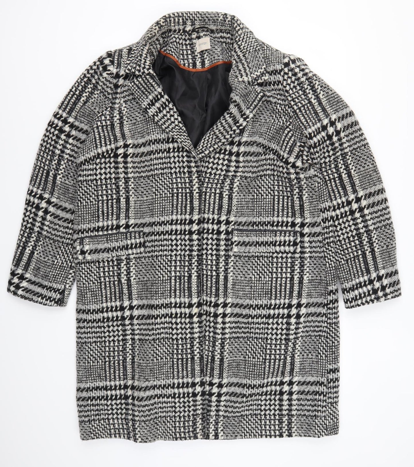 George Womens Grey Herringbone  Pea Coat Coat Size 20
