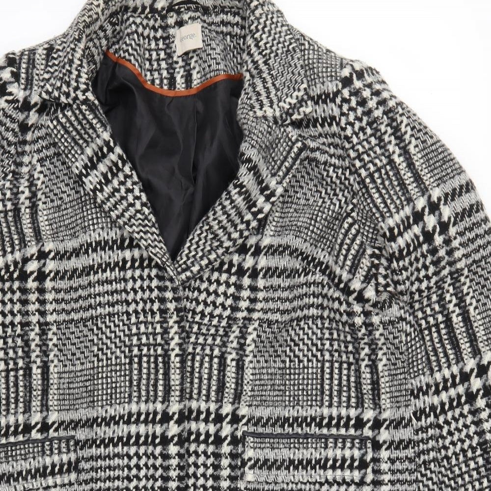 George Womens Grey Herringbone  Pea Coat Coat Size 20
