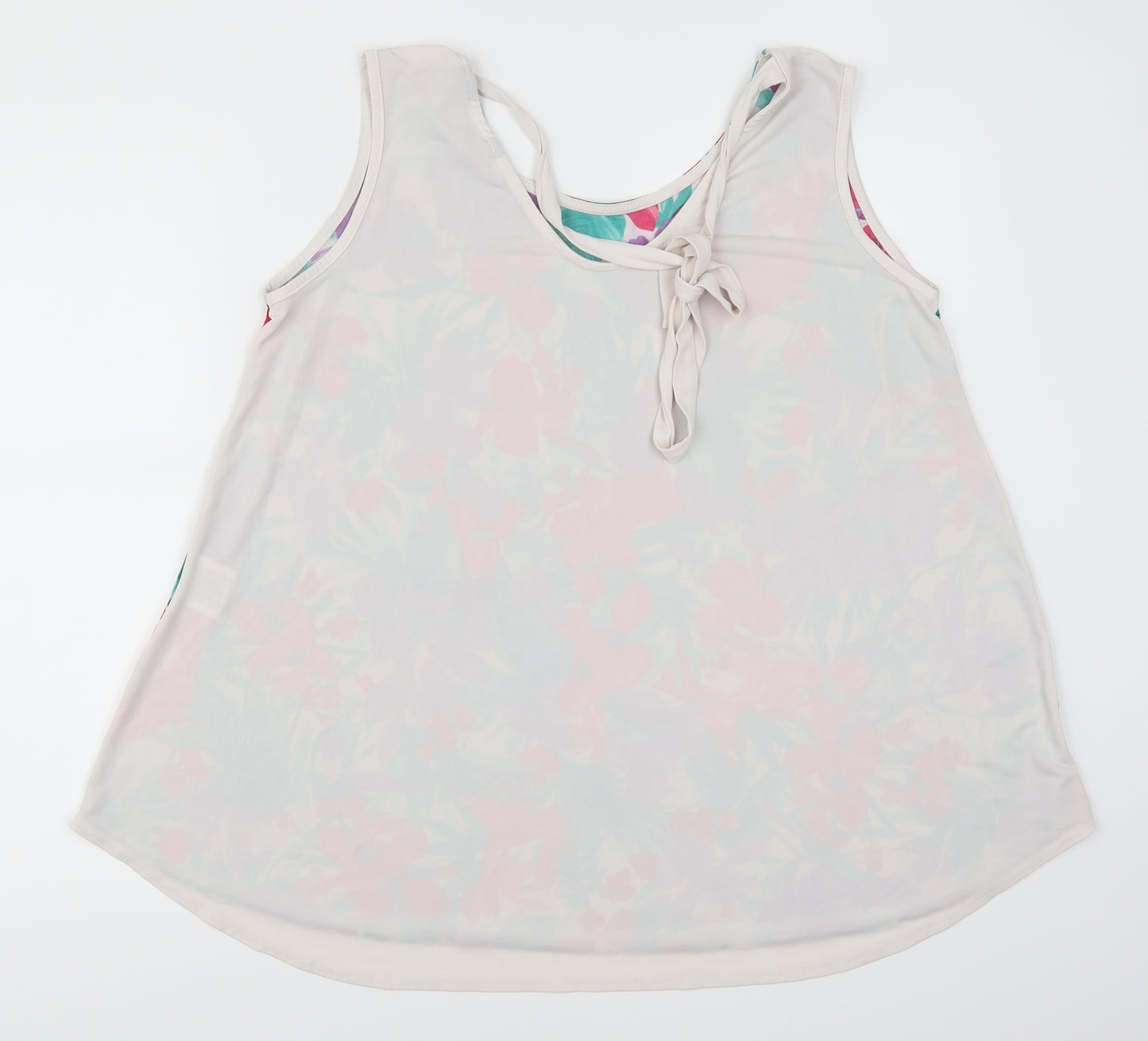 Isle Womens Multicoloured Floral  Basic Tank Size 16