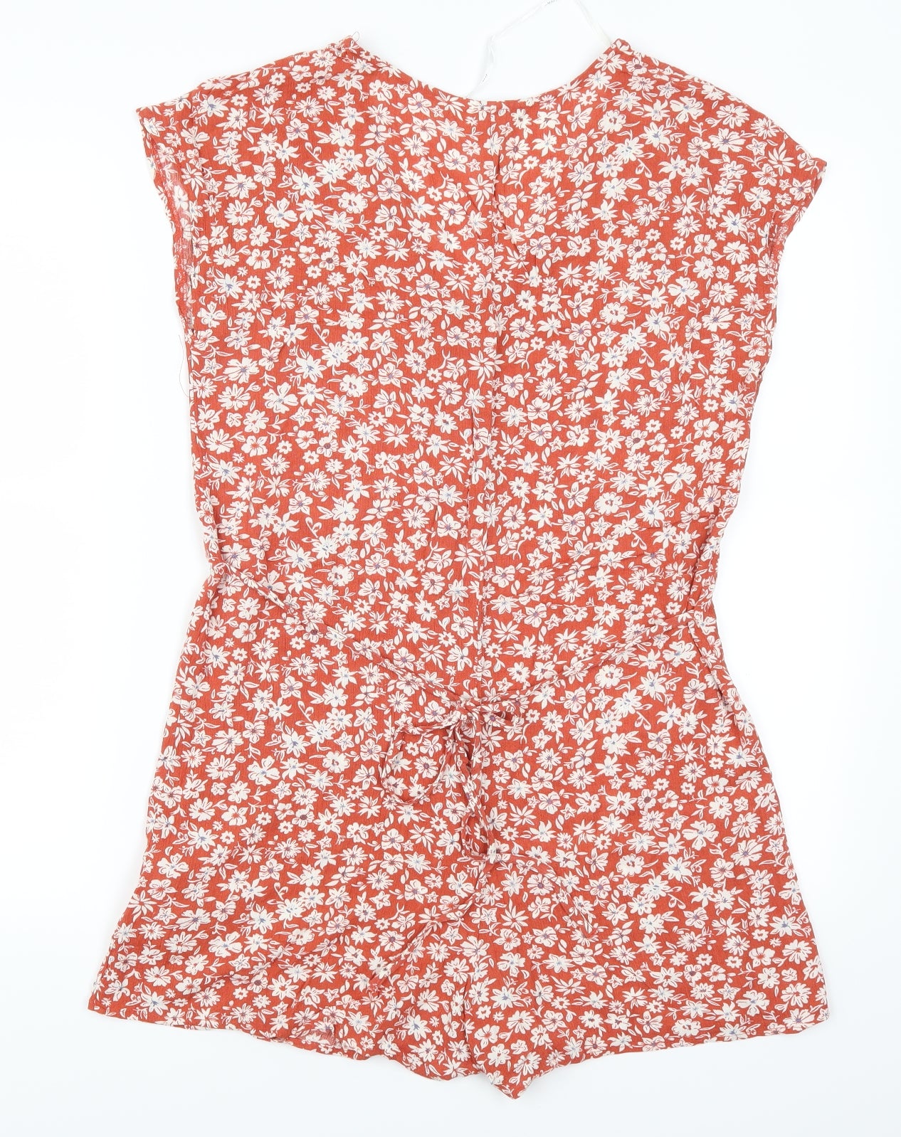 Primark Womens Red Floral  Playsuit One-Piece Size 8 L3 in