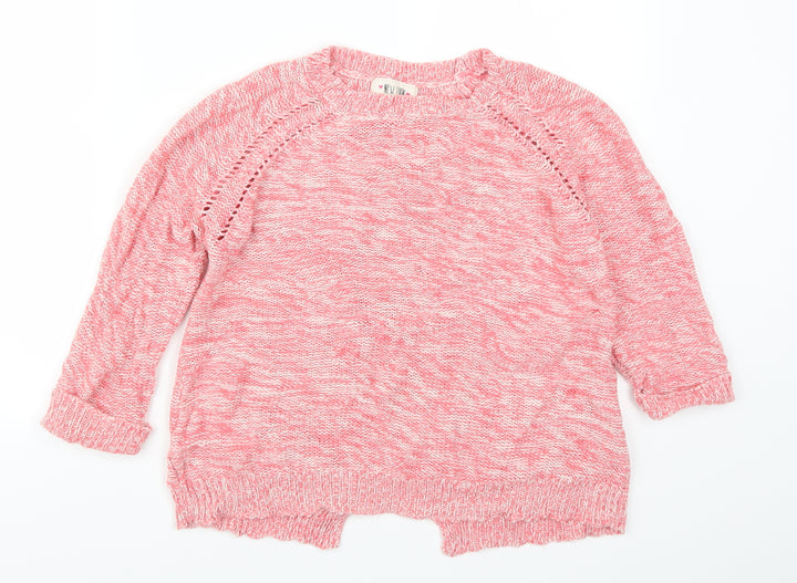 New Look Womens Pink Pullover Jumper Size 12