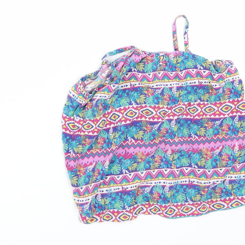 Cherokee Girls Multicoloured Geometric  Basic T-Shirt Size 9-10 Years
