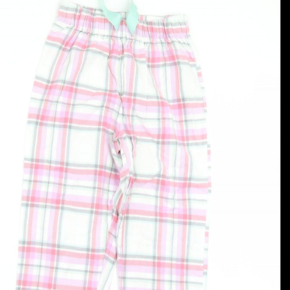 NEXT Girls Pink Check  Cami Pyjama Pants Size 12 Years