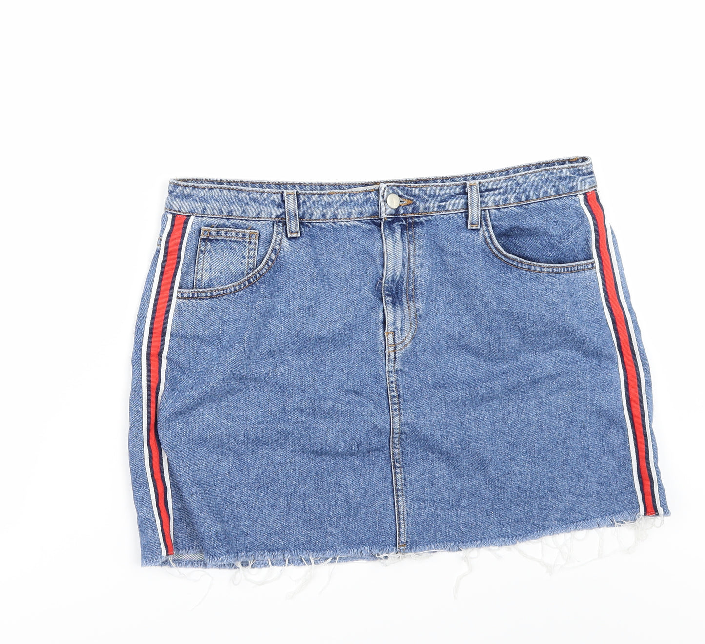 Denim & Co. Womens Blue   Mini Skirt Size 16