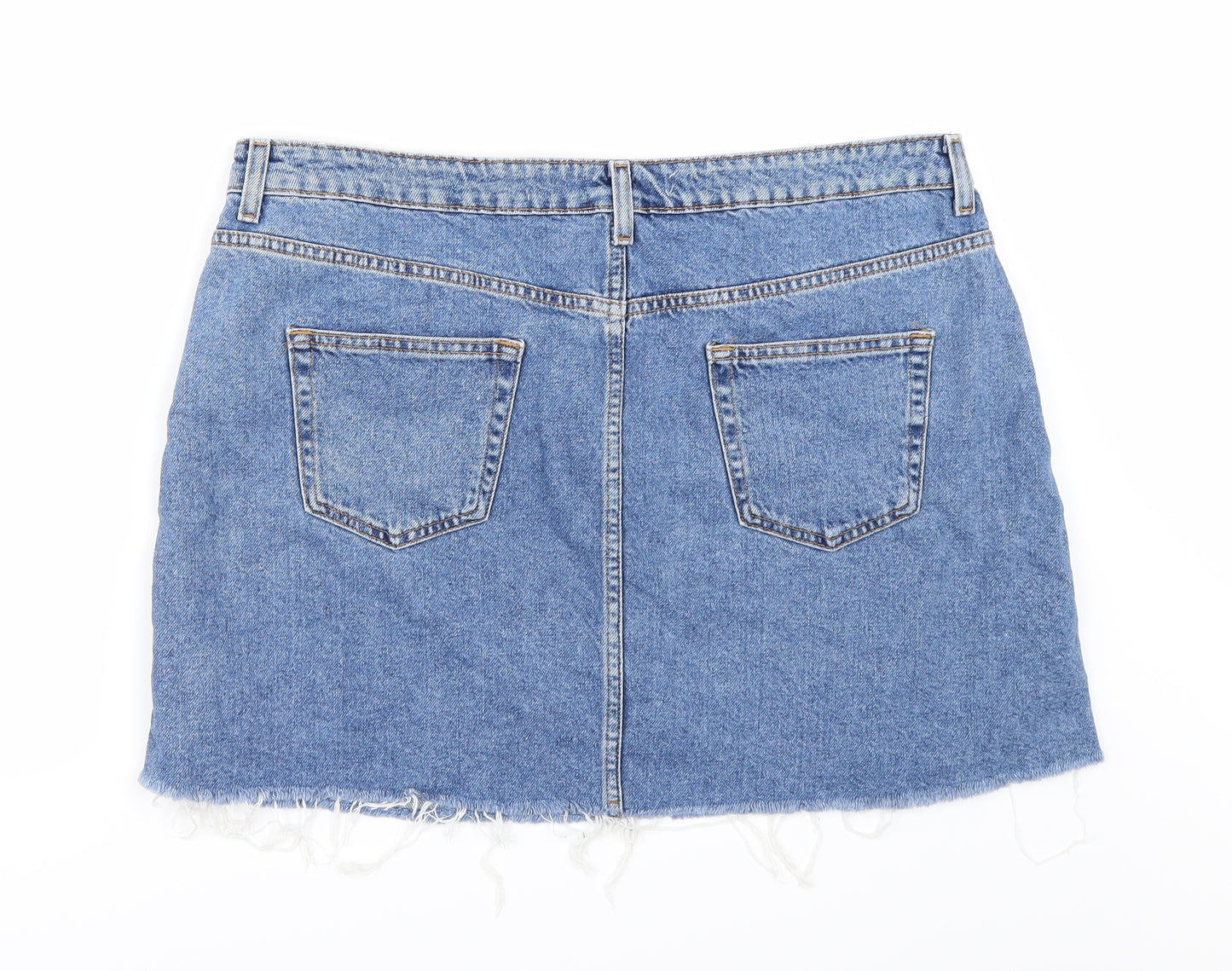 Denim & Co. Womens Blue   Mini Skirt Size 16