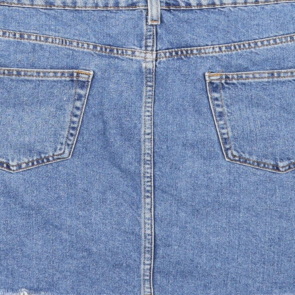 Denim & Co. Womens Blue   Mini Skirt Size 16