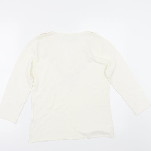 IMAGINI Womens White   Basic T-Shirt Size S