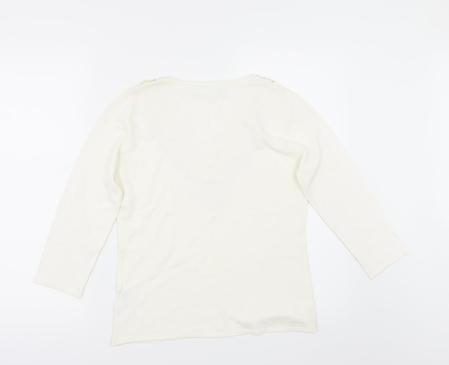 IMAGINI Womens White   Basic T-Shirt Size S