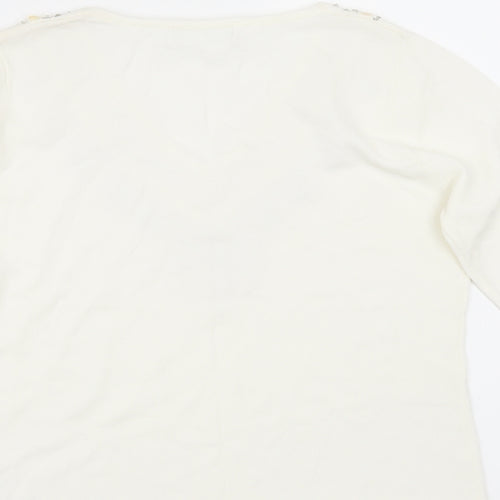 IMAGINI Womens White   Basic T-Shirt Size S