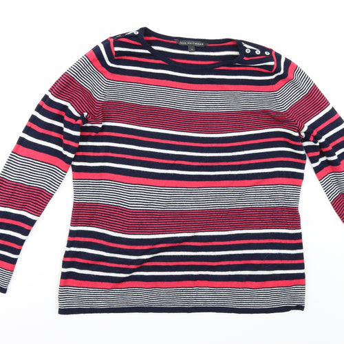 Love knitwear Womens Multicoloured Striped  Pullover Jumper Size 12