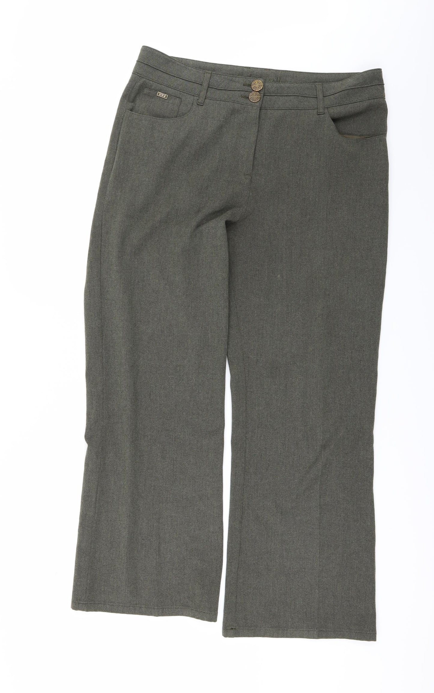 Per Una Womens Green   Trousers  Size 16 L29 in