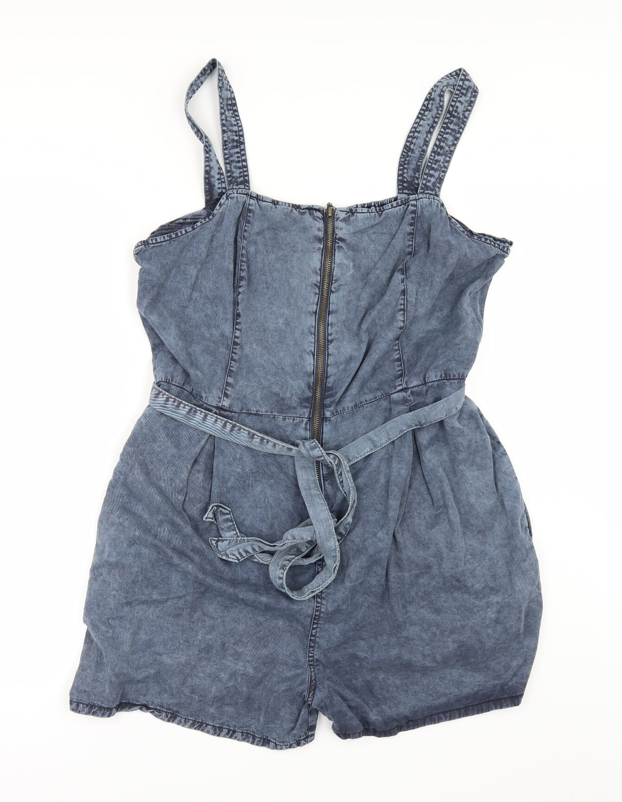 New Look Womens Beige  Denim Playsuit One-Piece Size 18