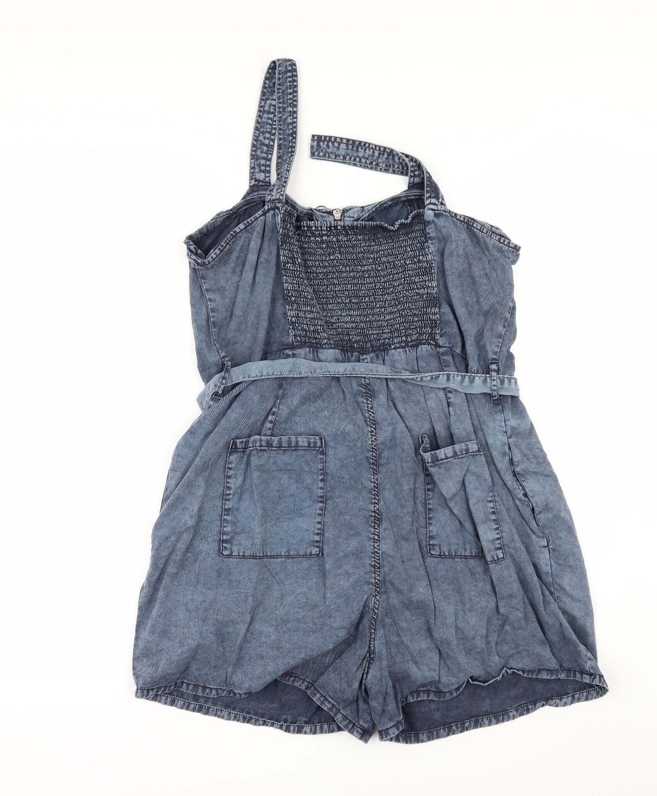 New Look Womens Beige  Denim Playsuit One-Piece Size 18