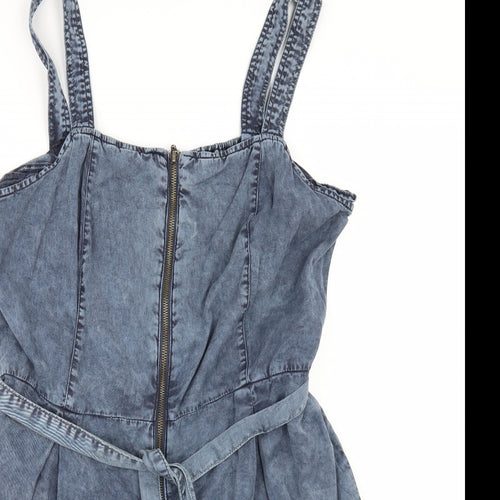 New Look Womens Beige  Denim Playsuit One-Piece Size 18