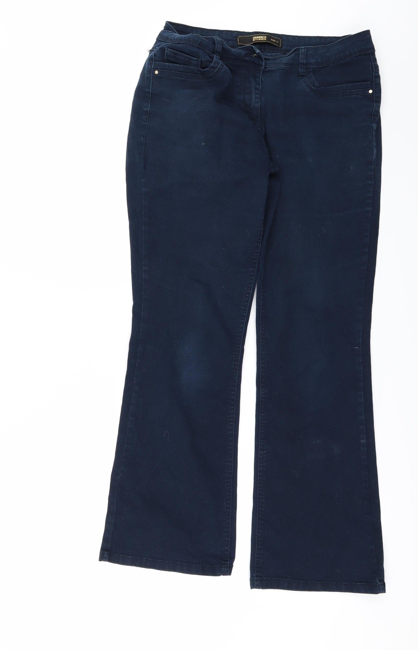 Dunnes Stores Womens Blue  Denim Flared Jeans Size 12 L29 in