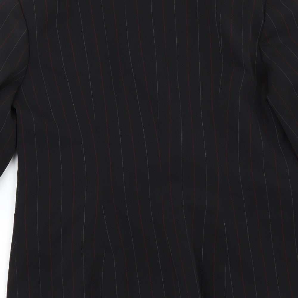 Liquid Womens Black Striped  Jacket Suit Jacket Size 14