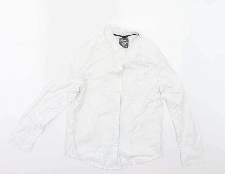 Primark Boys White Basic Button-Up Size 9-10 Years