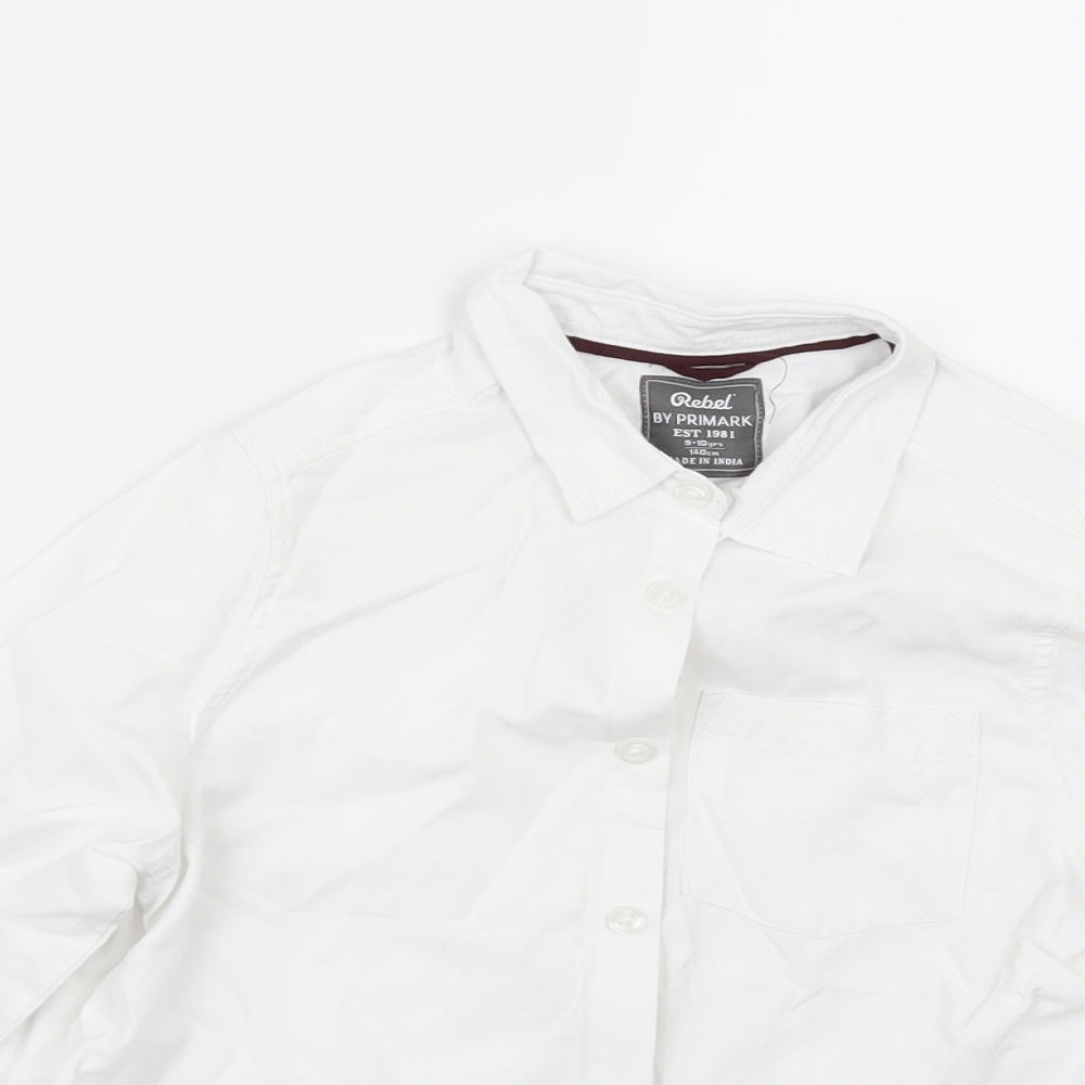 Primark Boys White   Basic Button-Up Size 9-10 Years
