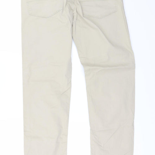 F&F Mens Beige  Denim Straight Jeans Size 32 L32 in
