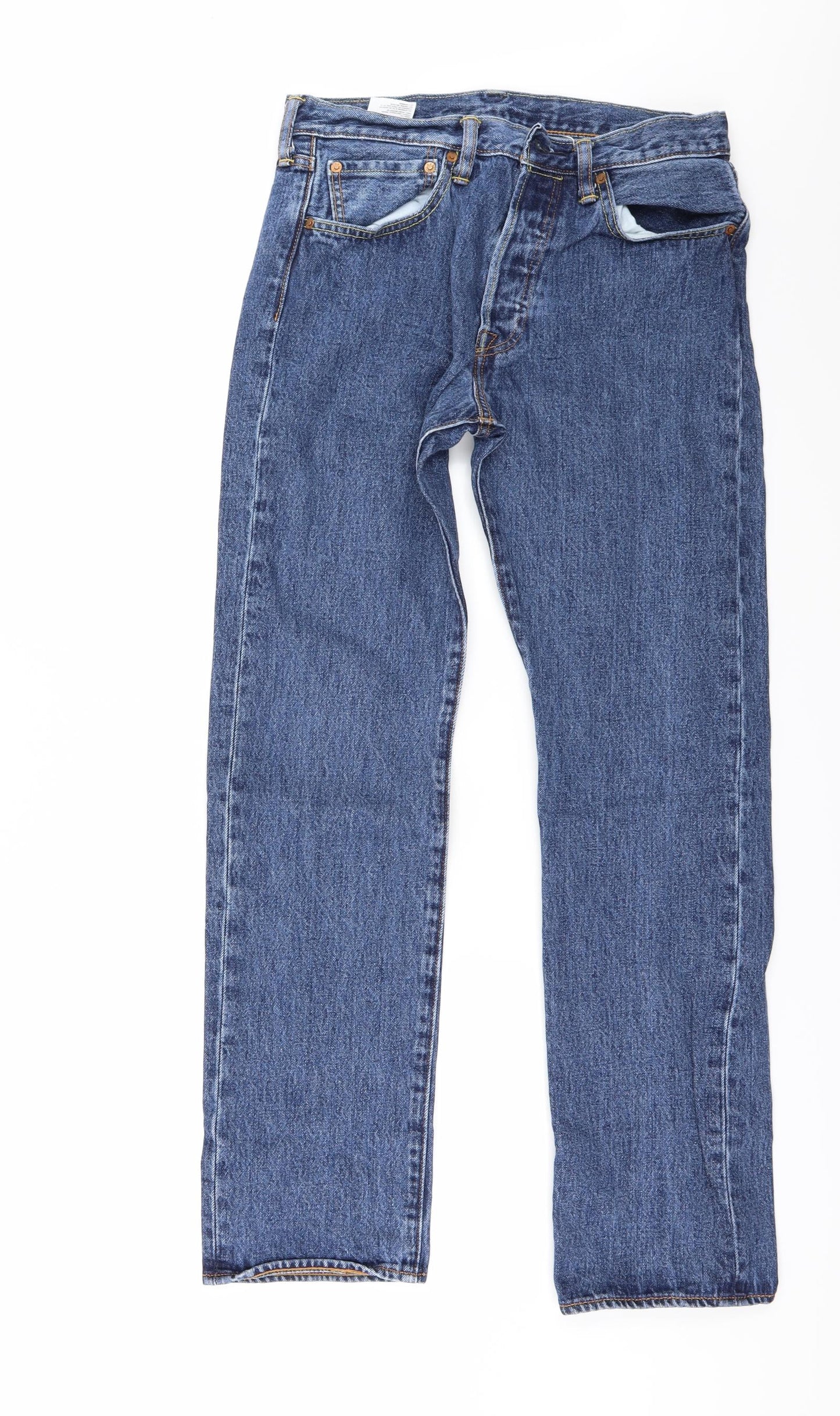 Levi's Mens Blue  Denim Straight Jeans Size 31 L32 in