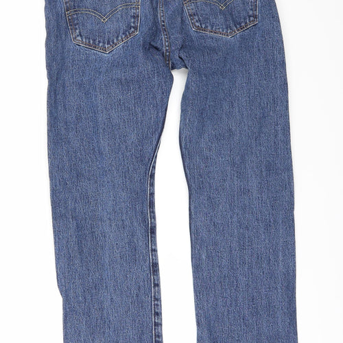 Levi's Mens Blue  Denim Straight Jeans Size 31 L32 in