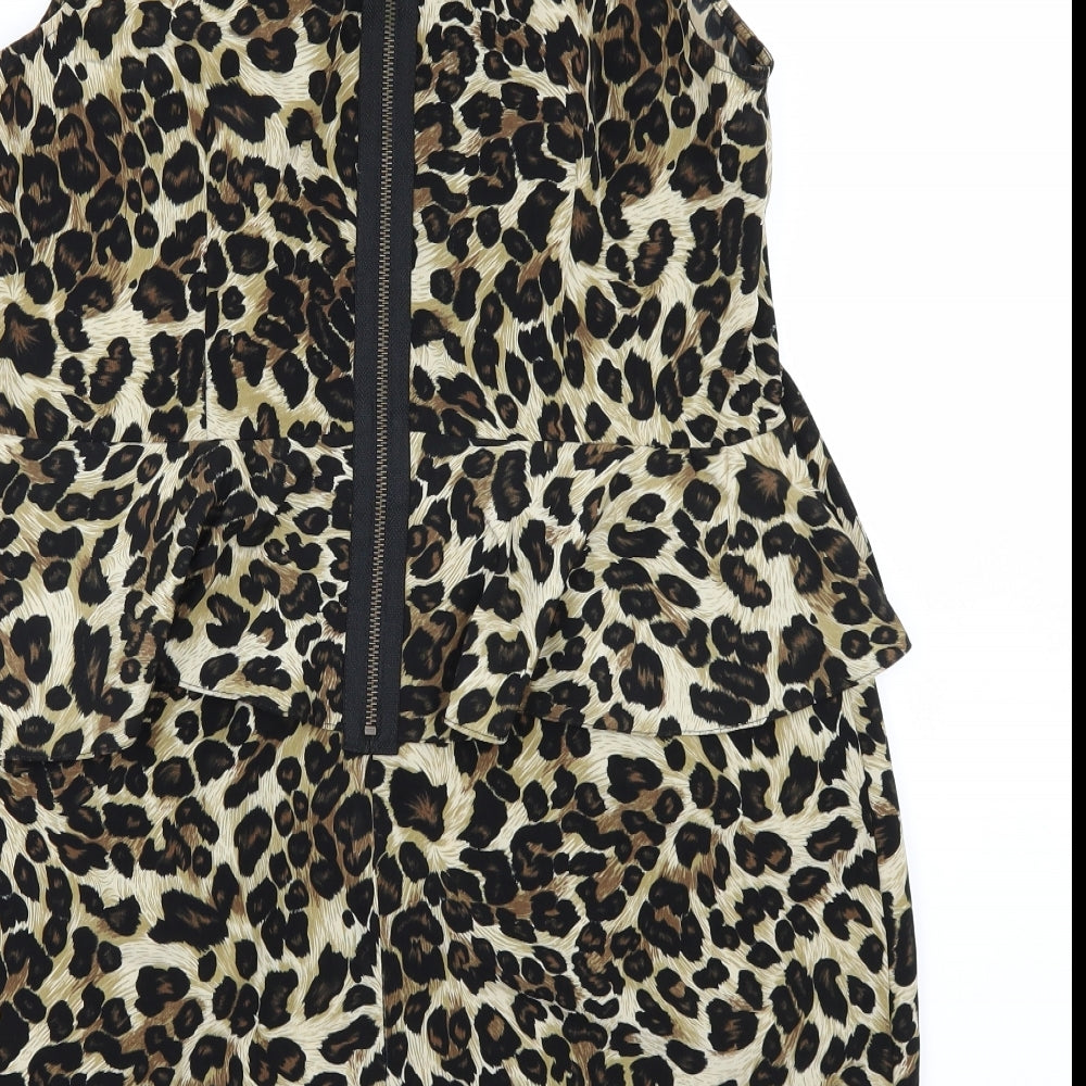 Atmosphere Womens Brown Animal Print  Bodycon  Size 12
