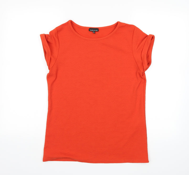 Warehouse Womens Orange Basic Tank Size 8