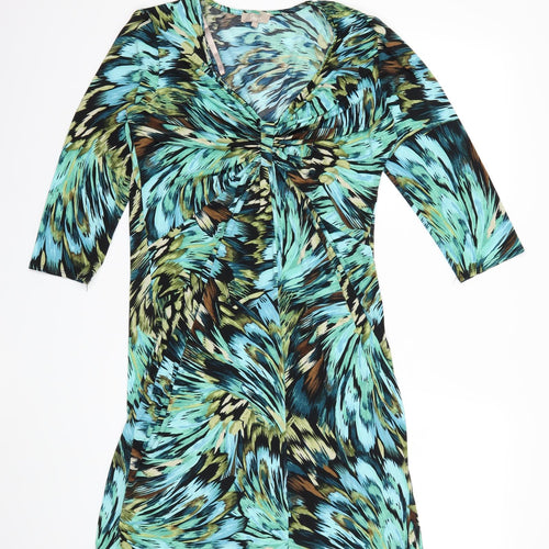 Soon Womens Blue Floral  Fit & Flare  Size 14