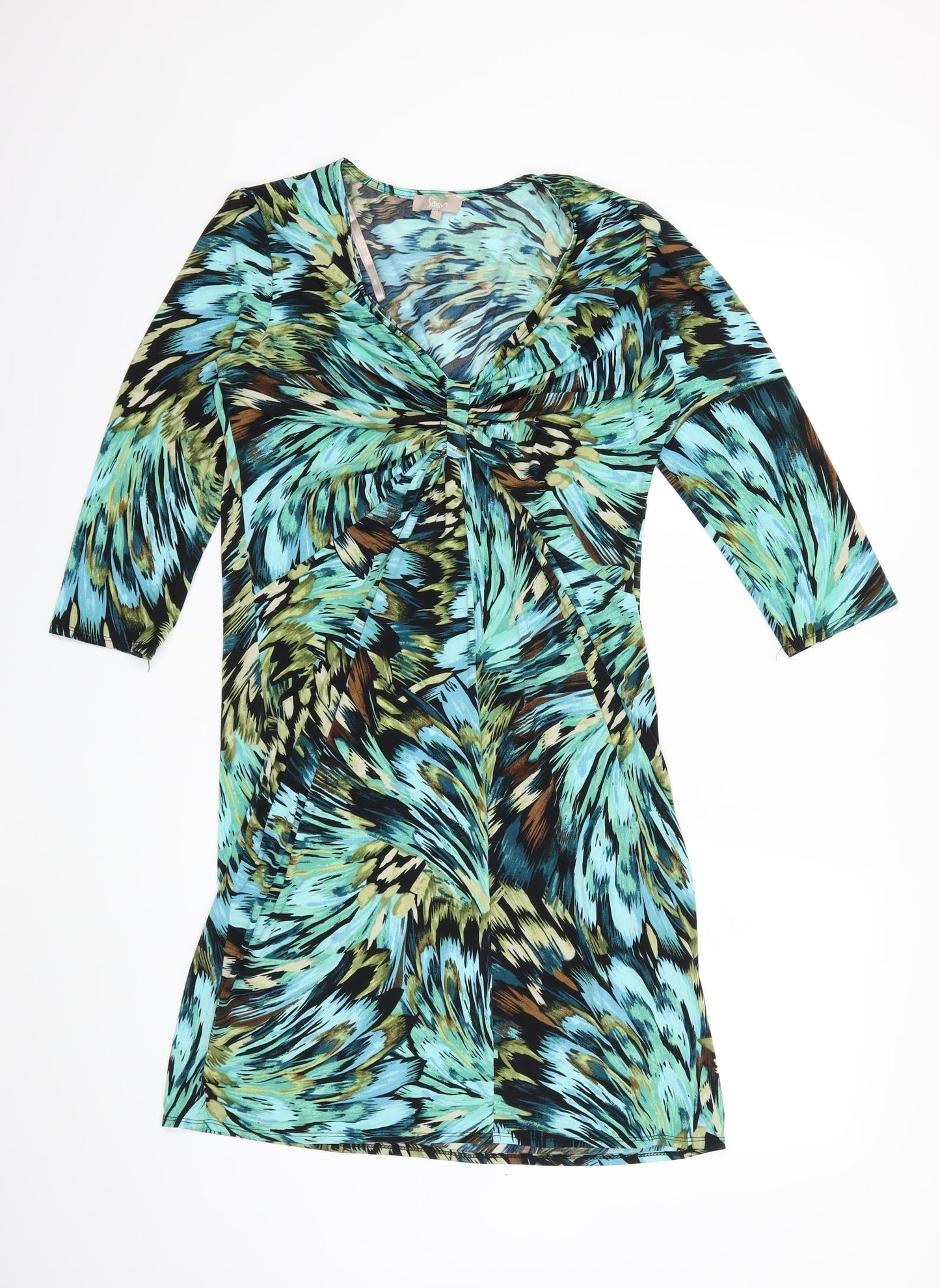 Soon Womens Blue Floral  Fit & Flare  Size 14