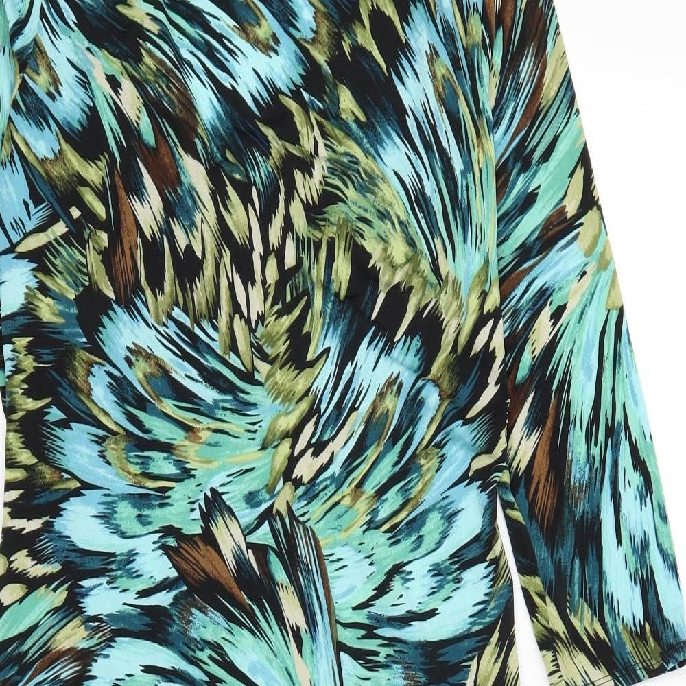 Soon Womens Blue Floral  Fit & Flare  Size 14