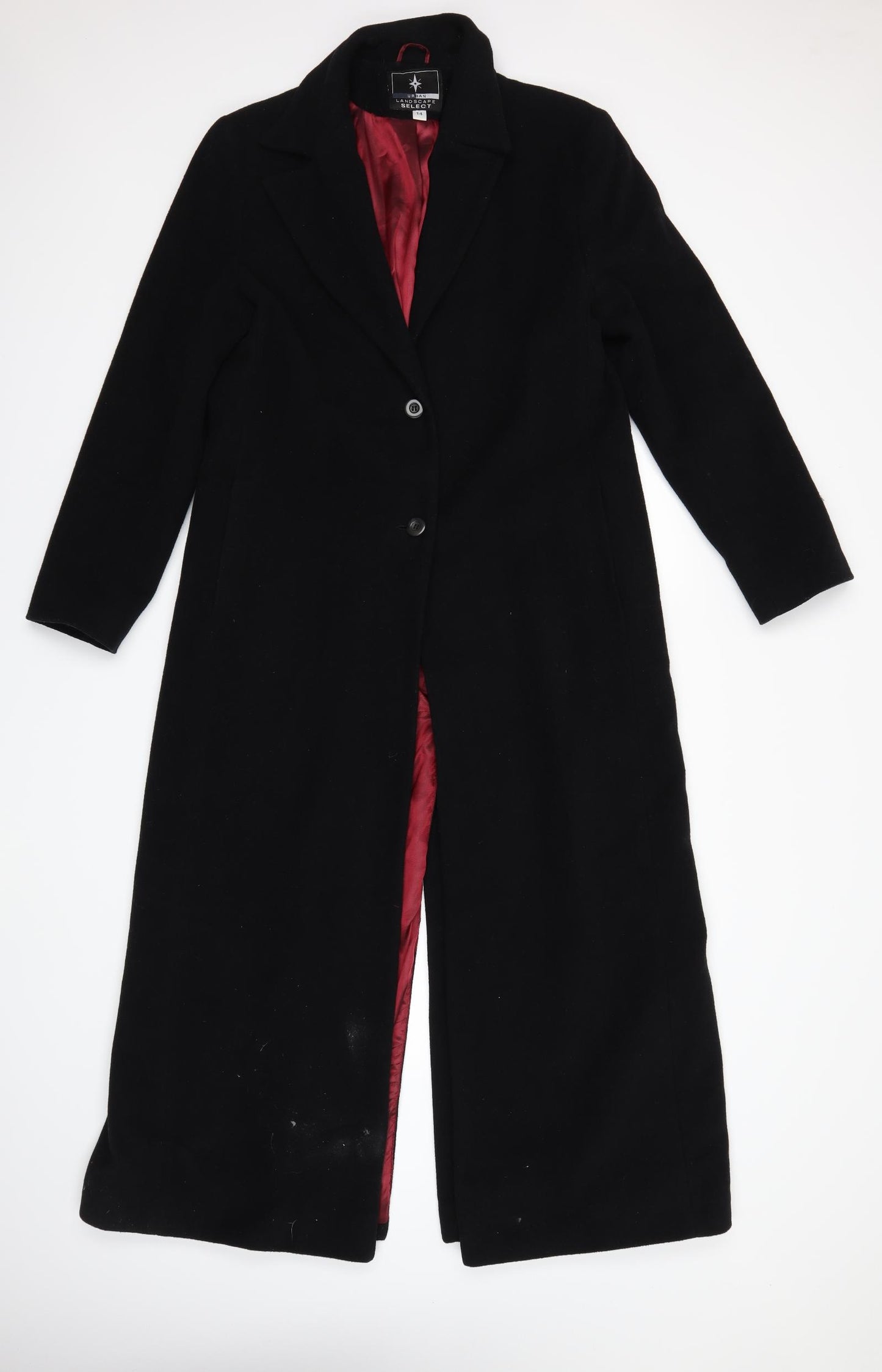 urban landscape Womens Black   Overcoat Coat Size 14