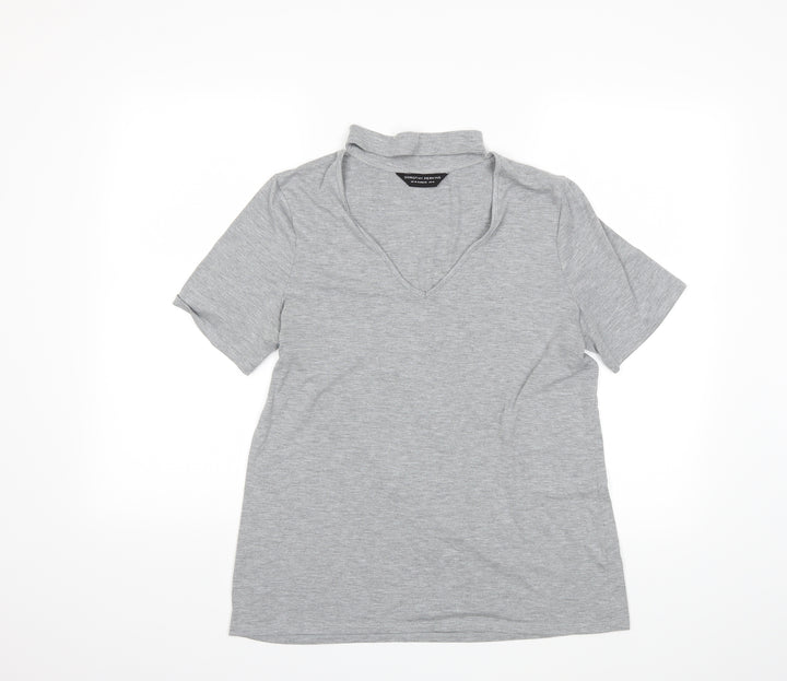 Dorothy Perkins Womens Grey Basic T-Shirt Size 14