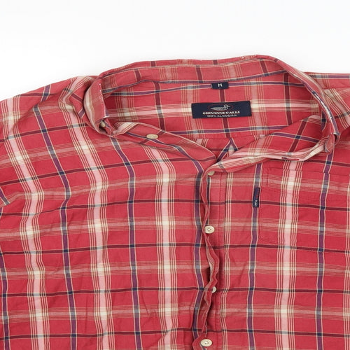 giovanni galli Mens Red Check   Button-Up Size M