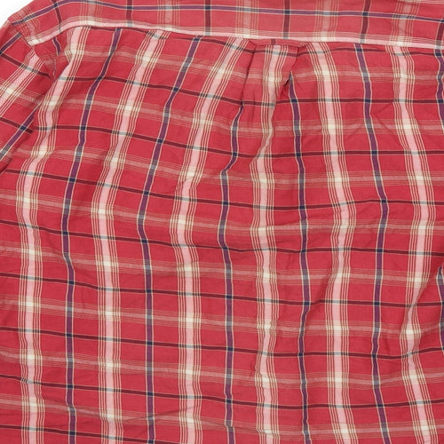 giovanni galli Mens Red Check   Button-Up Size M