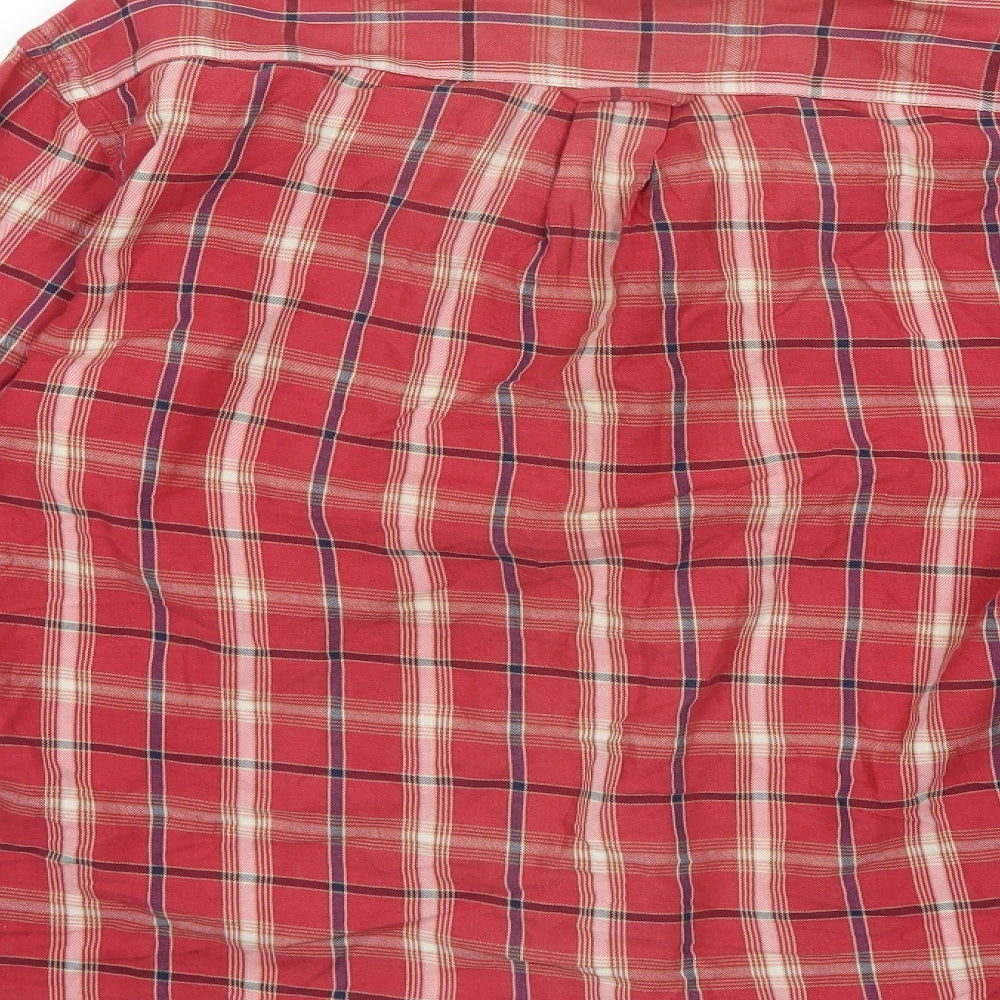 giovanni galli Mens Red Check   Button-Up Size M