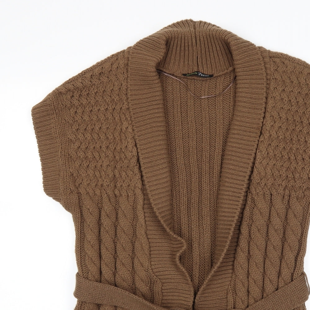 George Womens Brown  Knit Cardigan Jumper Size 14