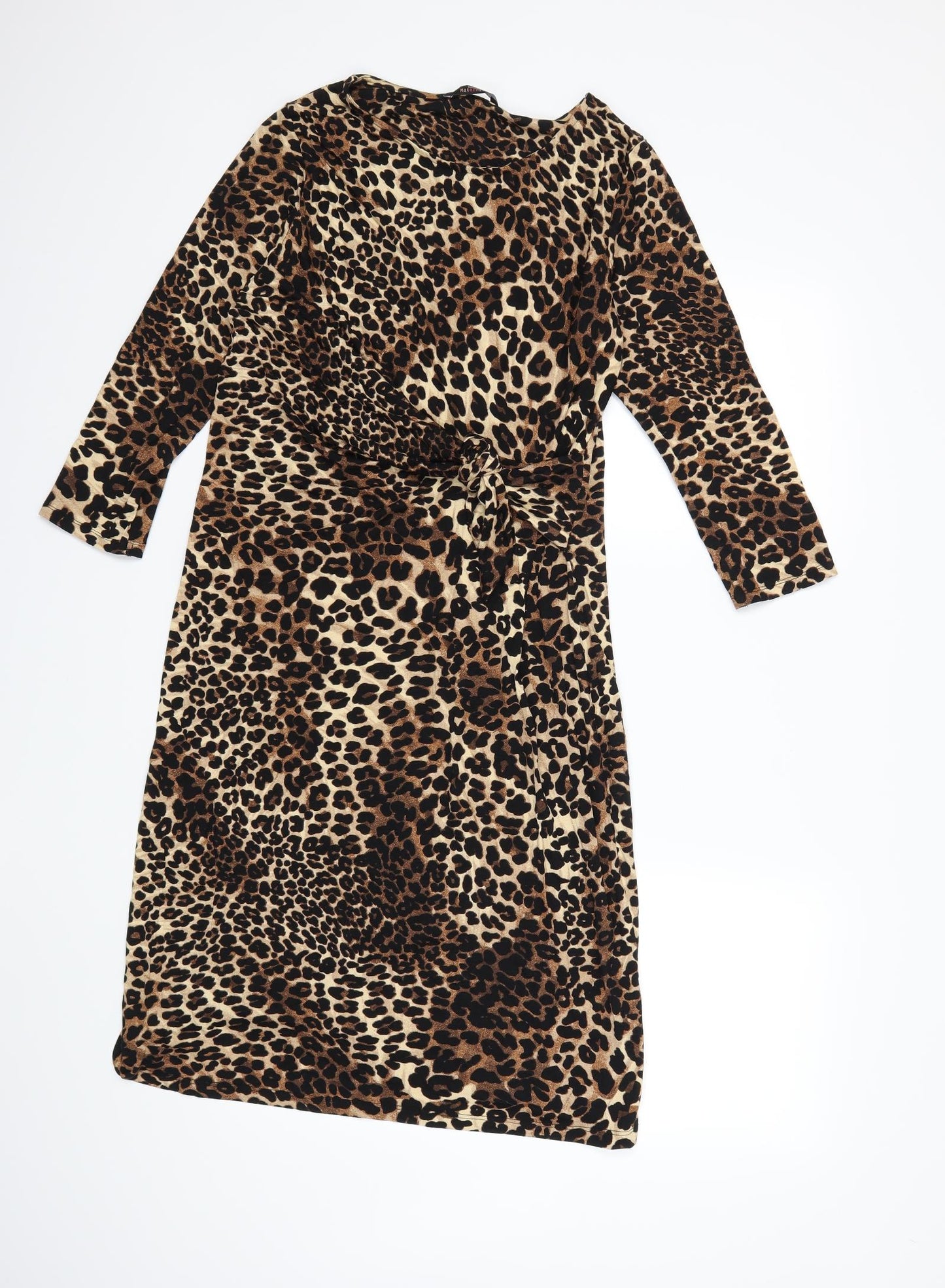 George Womens Black Animal Print  Bodycon  Size 10
