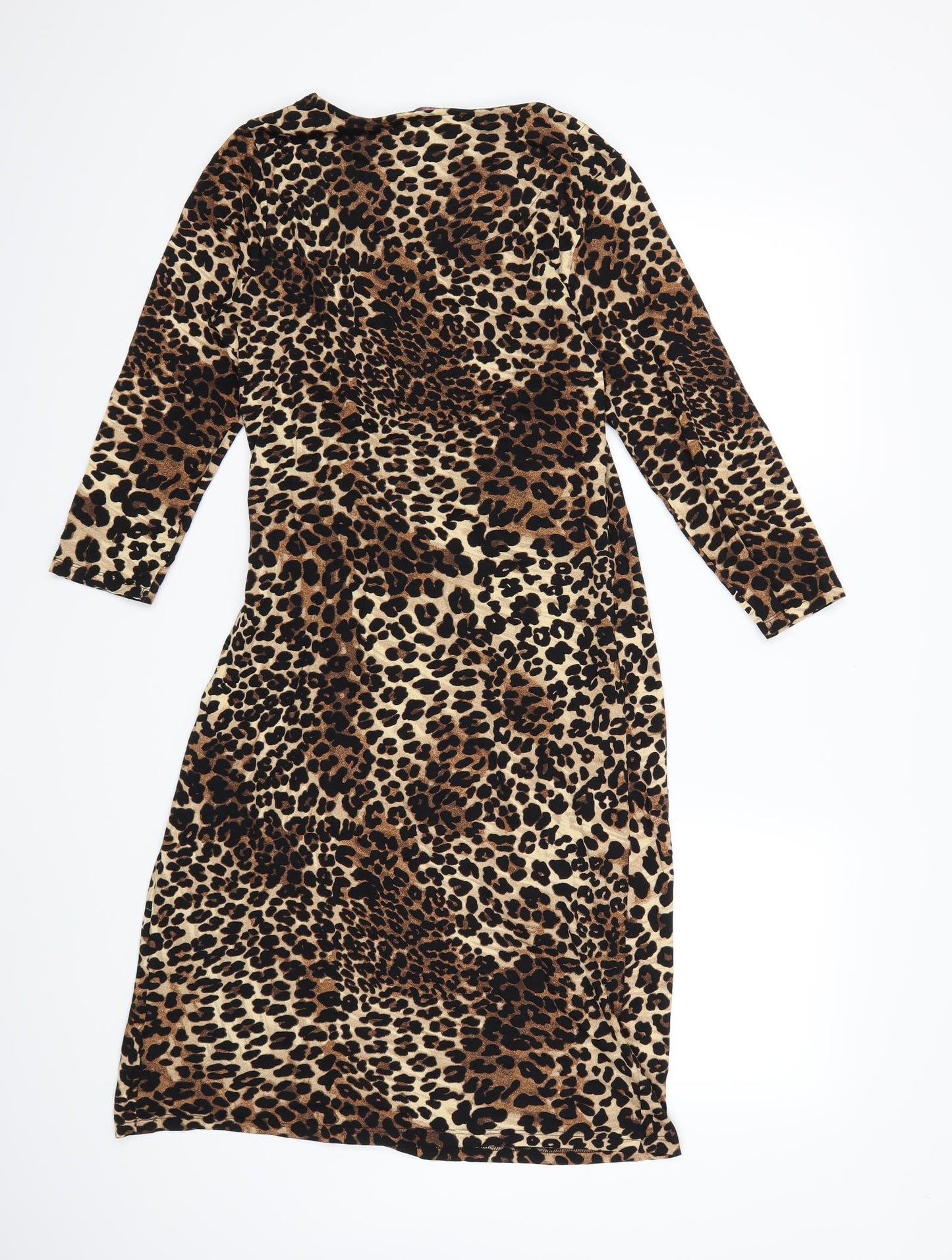 George Womens Black Animal Print  Bodycon  Size 10