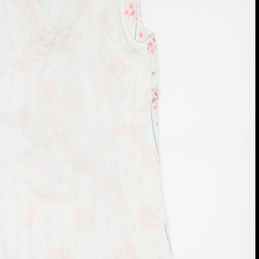 Preworn Womens White Floral  Basic Button-Up Size S