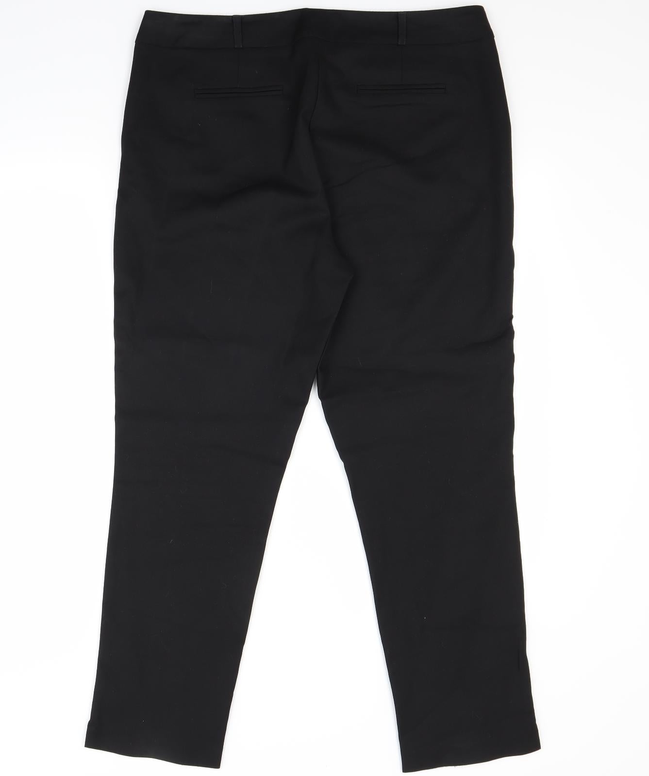 F&F Womens Black   Trousers  Size 14 L25 in