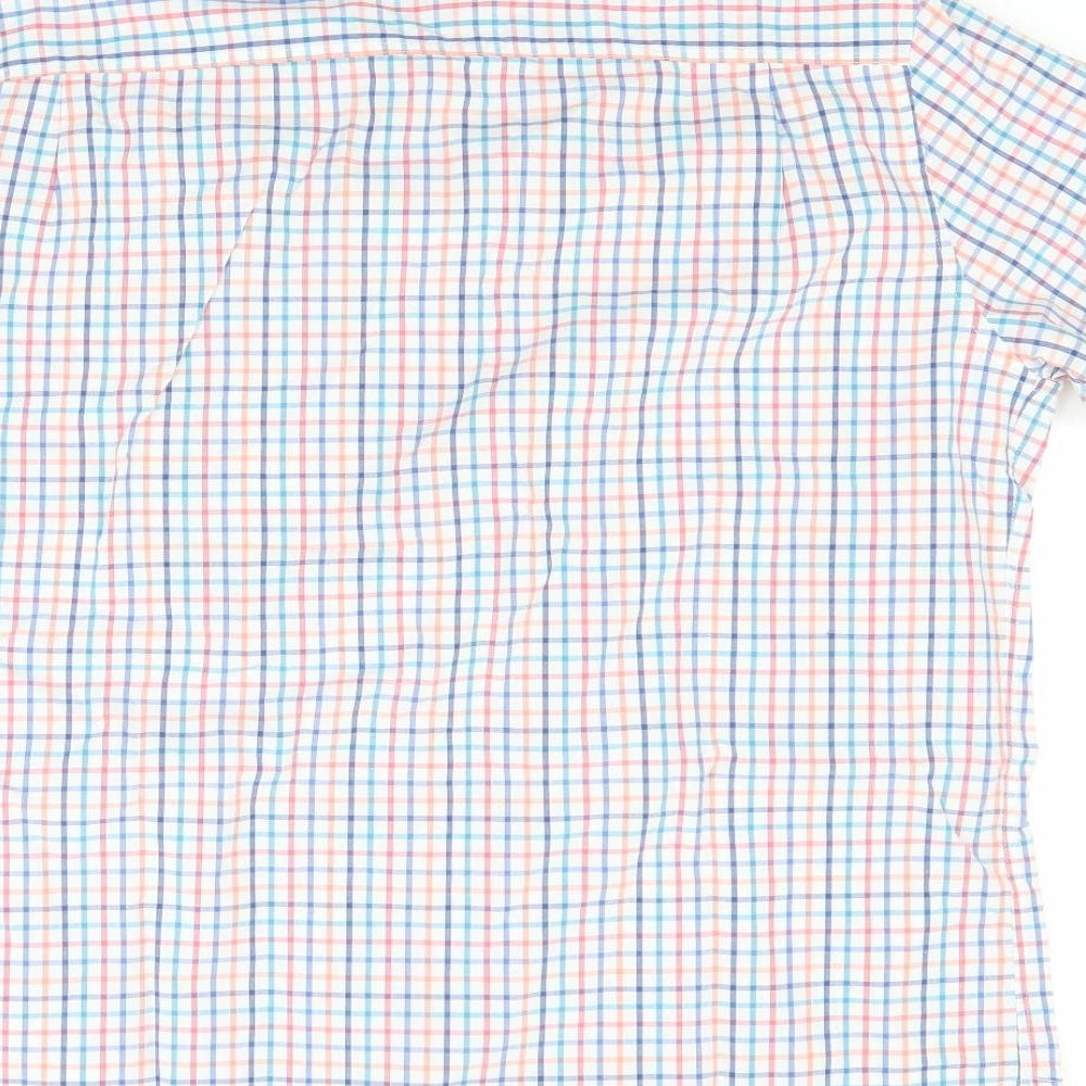 Marks and Spencer Mens White Check   Button-Up Size XL