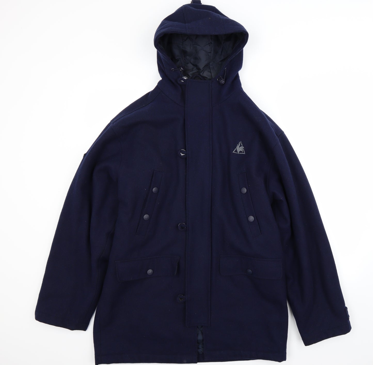 le coq sportif Mens Blue   Overcoat Coat Size M