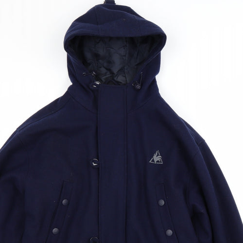 le coq sportif Mens Blue   Overcoat Coat Size M