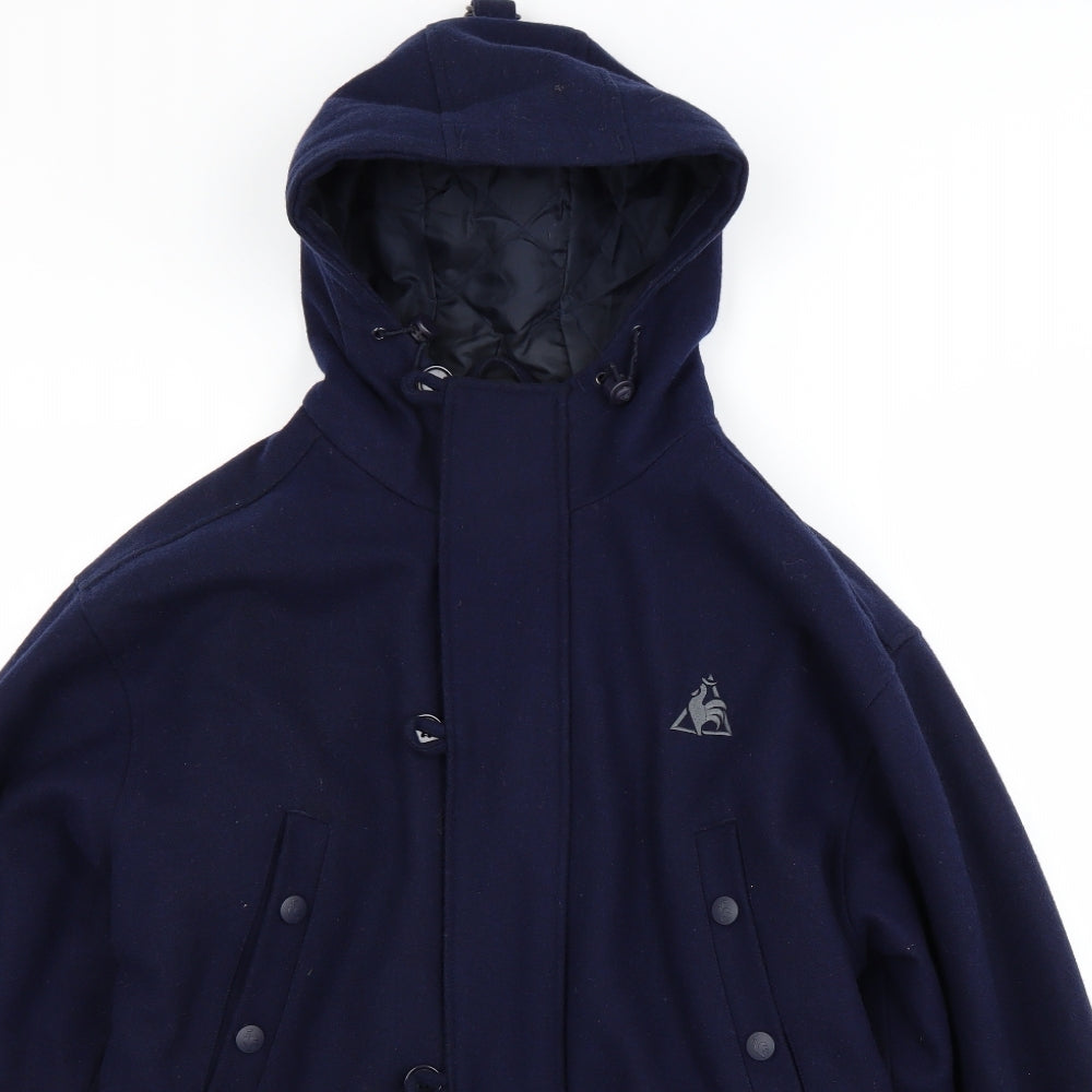 le coq sportif Mens Blue   Overcoat Coat Size M