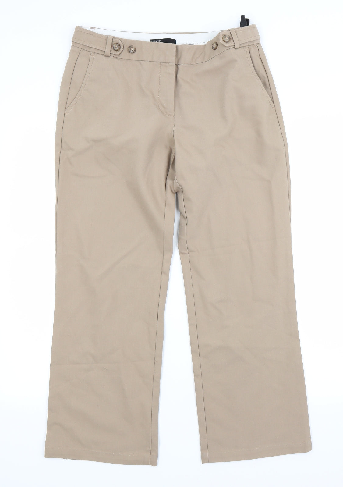 Autograph Womens Beige   Capri Trousers Size 10 L24 in