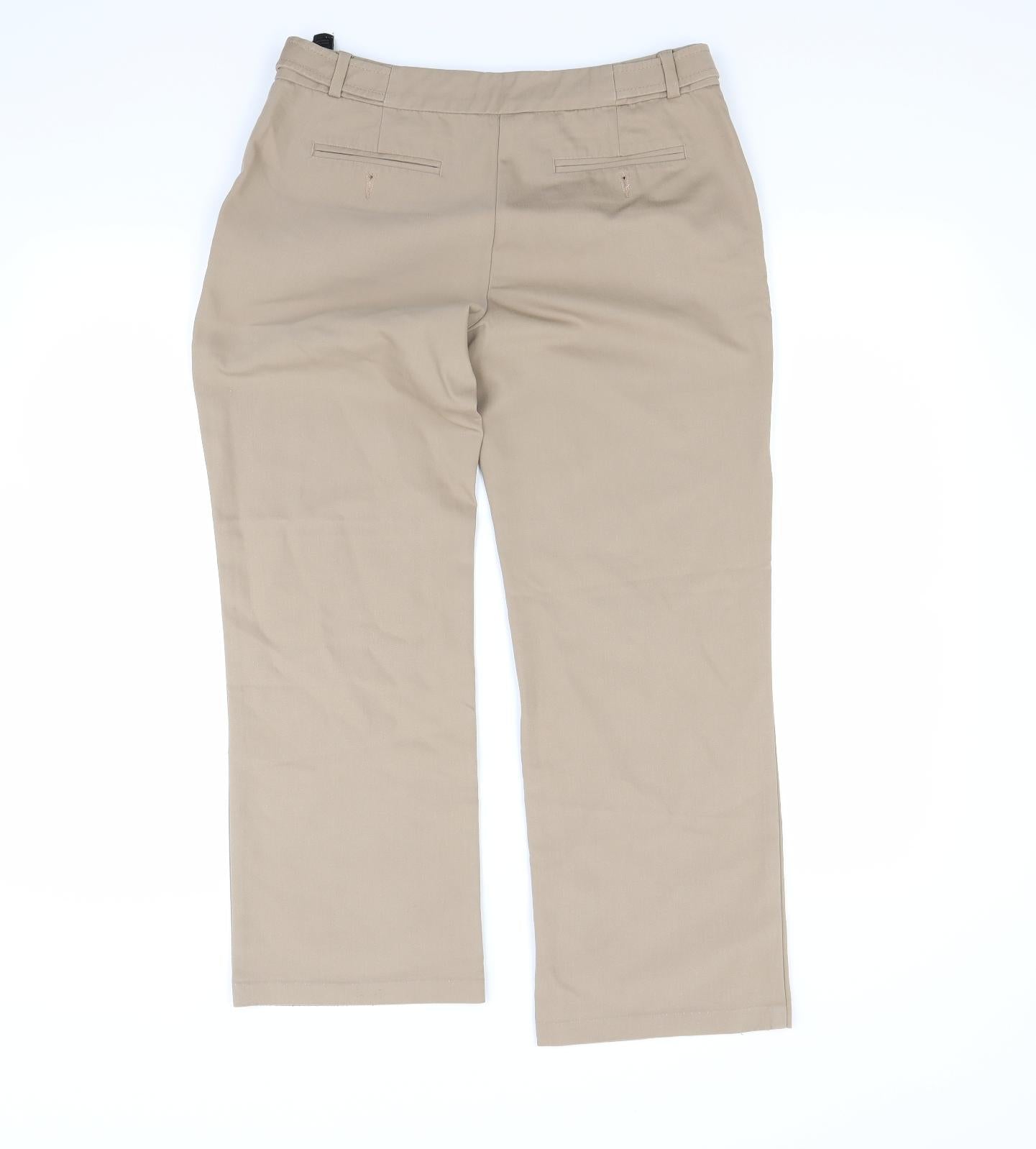 Autograph Womens Beige   Capri Trousers Size 10 L24 in