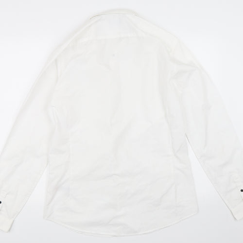 New Look Mens White    Button-Up Size M