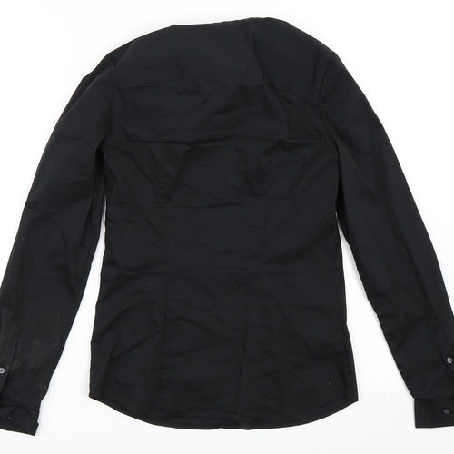 H&M Womens Black   Basic Button-Up Size 32